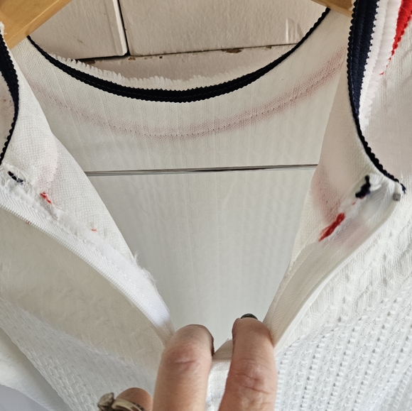 White with stripes retro dress Size XL - Picture 10 of 11